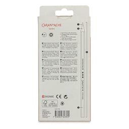 Caran d'Ache Swisscolor Colored Pencils - Set of 12, back of the packaging