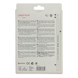Caran d'Ache Swisscolor Colored Pencils - Set of 18, back of the packaging