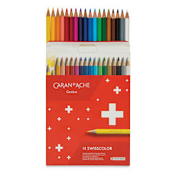 Caran d'Ache Swisscolor Colored Pencils - Set of 18