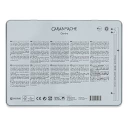 Caran d'Ache Swisscolor Colored Pencils - Set of 30, back of the packaging