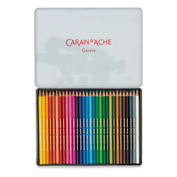 Caran d'Ache Swisscolor Colored Pencils - Set of 30 (pencils inside of tin)