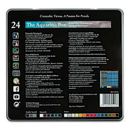 Cretacolor The Aquarino Box Watercolor Drawing Set - Set of 24 (back of box)