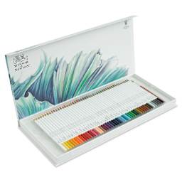 Winsor & Newton Studio Collection Watercolor Pencils - Set of 50 (box open showing pencils)