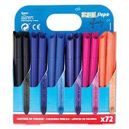 Maped Color'Peps Infinity Colored Pencils - Classroom Pack, Set of 72, other side of the packaging