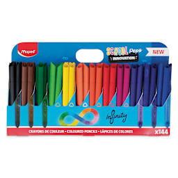 Maped Color'Peps Infinity Colored Pencils - Classroom Pack, Set of 144, other side of the packaging
