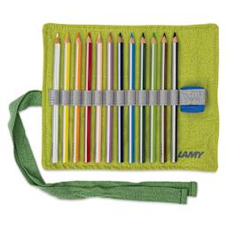 Lamy Plus Colored Pencil Roll - Set of 13, unrolled