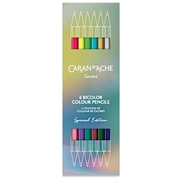 Caran d'Ache Claim Your Style BiColor Pencils - Set of 6, front of the packaging