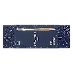 Caran d'Ache Cosmic Blue 849 Ballpoint Pens - Gold, box with label
