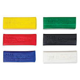 Derwent Inktense XL Blocks - Assorted, Set of 6, contents laid outside of packaging