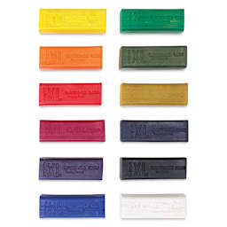 Derwent Inktense XL Blocks - Assorted, Set of 12, contents laid outside of the packaging