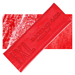 Derwent Inktense XL Block - Poppy Red, swatch and block