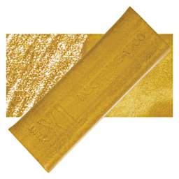 Derwent Inktense XL Block - Mustard, swatch and block