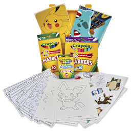 Crayola Pokémon Create and Color Coloring Art Case - Pikachu, Set of 75, contents shown