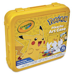 Crayola Pokémon Create and Color Coloring Art Case - Pikachu, Set of 75, case shown at an angle