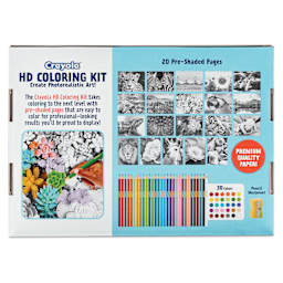 Crayola HD Coloring Kit - back of packaging