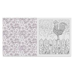 Fabulous Chickens Coloring Book, rooster on fence