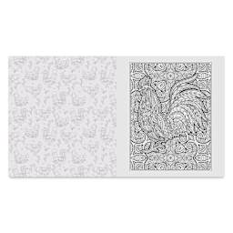 Fabulous Chickens Coloring Book, open