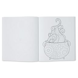 Color Magick: The Witch's Coloring Book (illustration page example - cauldron)