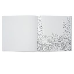 Gnomes in the Neighborhood Coloring Book (illustration page example - relaxing on log)