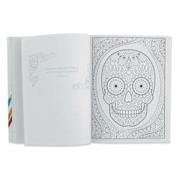Ultimate Day of the Dead Coloring Book (Lindsey Vonn quote and floral skull pages)