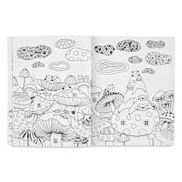 A Million Creatures Coloring Books Series - Sloths, sloths relaxing on mushrooms