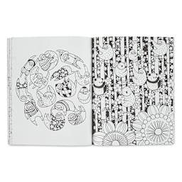 A Million Creatures Coloring Books Series - Sloths, sloths, koalas, and pandas climbing bamboo
