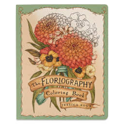 Floriography Coloring Book - Paperback, 96 Pages, front