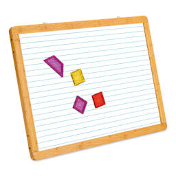 Copernicus Bamboo Magnetic Lined Dry-Erase Board, with magnetic shapes on top (not included)