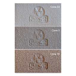 Sio-2 Zumaia Grey Sculpture Clay, fired at cone 03, 5, and 10