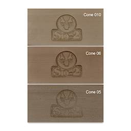 Sio-2 PM Black Earthenware Clay, fired at cone 010, 06, and 05