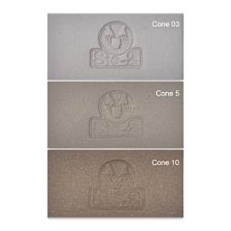 Sio-2 Berlin Grey Stoneware Clay, fired at cone 03, 5, and 10