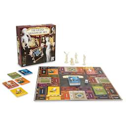 The Grand Museum of Art Game - Components of game shown with package
