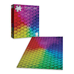 Gradient Cubes 1000 Piece Puzzle (box with finished puzzle) 