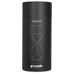 Gry Mattr Desktop Hourglass - 30 Minutes, Jet Black, in packaging