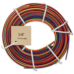 P.L. Butte Multi-Color Dyed Reed Mix - Rainbow, 1/4" Flat Reed, 4 oz