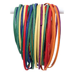 P.L. Butte Multi-Color Dyed Reed Mix - Rainbow, 1/4" Flat Oval Reed, 4 oz showing included colors