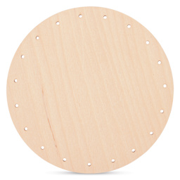 P.L. Butte Drilled Birch Basketry Base - Circle, 6", 25 Holes