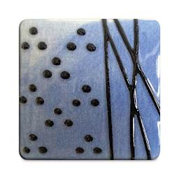 Spectrum Raised Accent Glazes - Tile glazed with Black color