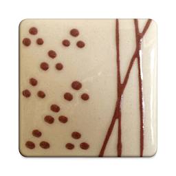 Spectrum Raised Accent Glazes - Tile glazed with Brown color