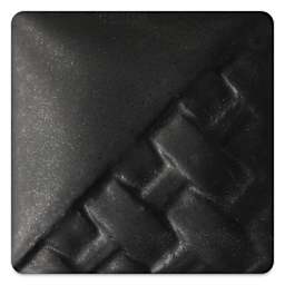 Mayco Stoneware Matte Glaze - Black Matte, 128 oz - fired to cone 6 oxidation