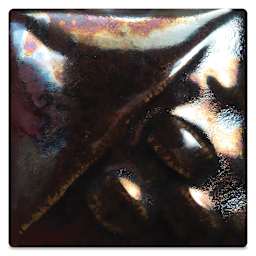 Mayco Raku Glaze - Black Metallic, RK100, Pint (fired)