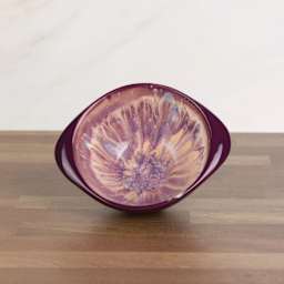 Mayco Stoneware Flux Glaze - finished bowl with handles example