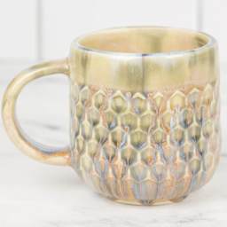 Mayco Stoneware Flux Glaze - finished mug example