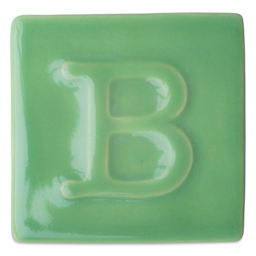 Botz Pro Glaze - Celadon Green, 200 ml sample fired to 1050°C / 1922°F