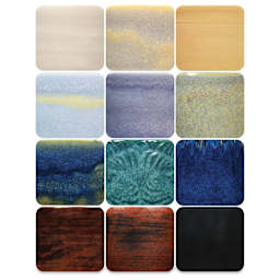 Speedball Mid-Fire Glaze - Sampler Pack, 4 oz, Set of 12