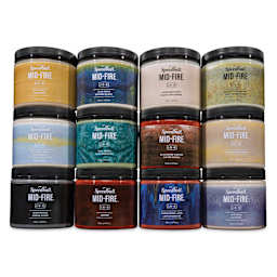 Speedball Mid-Fire Glaze - Bulk Pack #1, 16 oz, Set of 12 containers