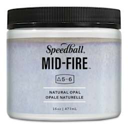 Speedball Mid-Fire Glaze - Natural Opal, 16 oz - front of packaging