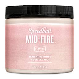 Speedball Mid-Fire Glaze - Blushing White, 16 oz container