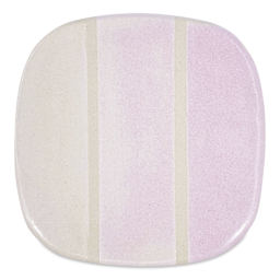Speedball Mid-Fire Glaze - Blushing White - application tile (varied thickness layers)