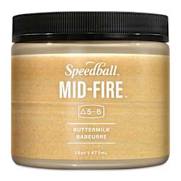 Speedball Mid-Fire Glaze - Buttermilk, 16 oz - front of packaging